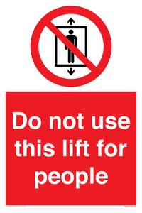 Do not use this lift for people