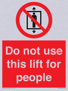 Do not use this lift for people