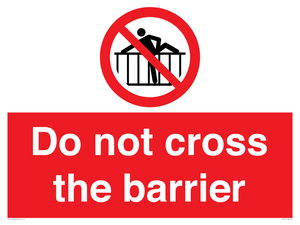 Do not cross the barrier