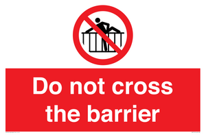 Do not cross the barrier