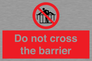 Do not cross the barrier