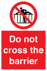 Do not cross the barrier
