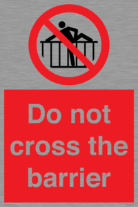 Do not cross the barrier