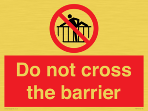 Do not cross the barrier