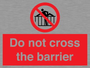 Do not cross the barrier