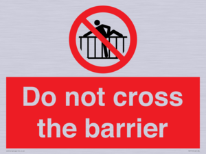 Do not cross the barrier