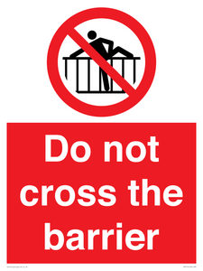 Do not cross the barrier