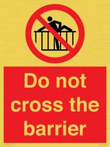 Do not cross the barrier
