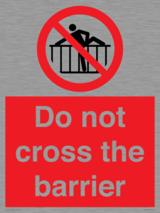 Do not cross the barrier