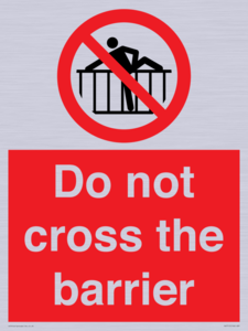 Do not cross the barrier