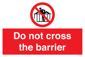 Do not cross the barrier