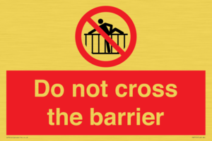 Do not cross the barrier