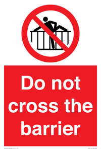 Do not cross the barrier