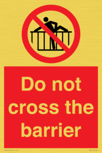Do not cross the barrier