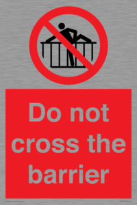 Do not cross the barrier