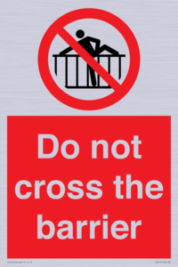 Do not cross the barrier