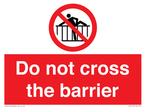Do not cross the barrier