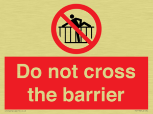 Do not cross the barrier