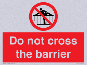 Do not cross the barrier