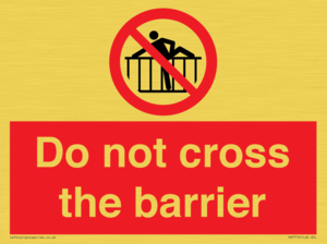 Do not cross the barrier