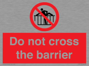 Do not cross the barrier