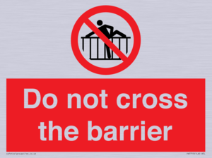 Do not cross the barrier
