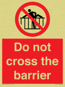 Do not cross the barrier