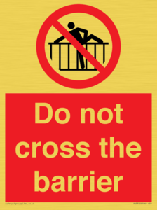 Do not cross the barrier