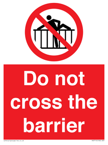 Do not cross the barrier