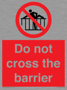 Do not cross the barrier