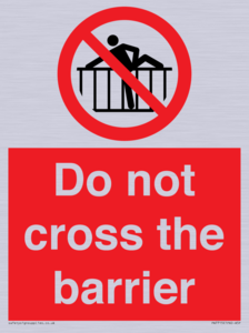 Do not cross the barrier