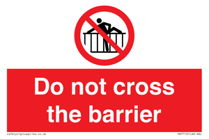 Do not cross the barrier