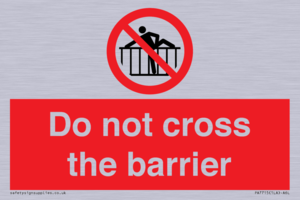 Do not cross the barrier