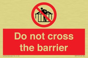 Do not cross the barrier