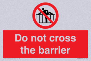 Do not cross the barrier
