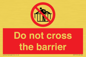 Do not cross the barrier