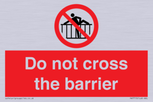 Do not cross the barrier