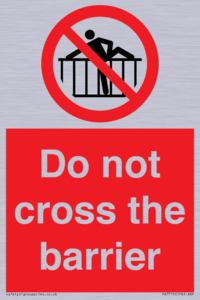 Do not cross the barrier