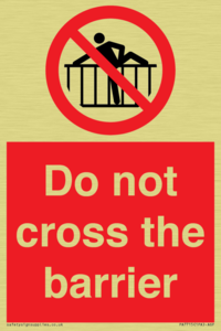Do not cross the barrier