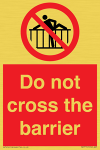 Do not cross the barrier