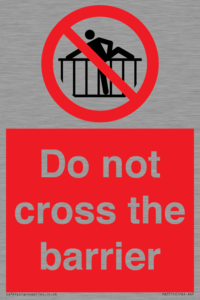 Do not cross the barrier