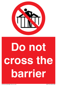 Do not cross the barrier