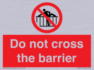 Do not cross the barrier