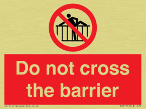 Do not cross the barrier