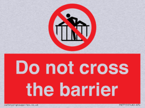 Do not cross the barrier
