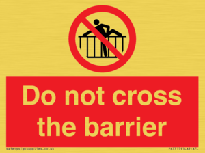 Do not cross the barrier