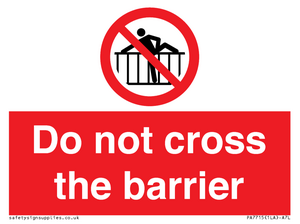 Do not cross the barrier