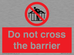 Do not cross the barrier