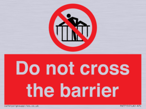 Do not cross the barrier