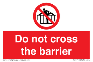 Do not cross the barrier